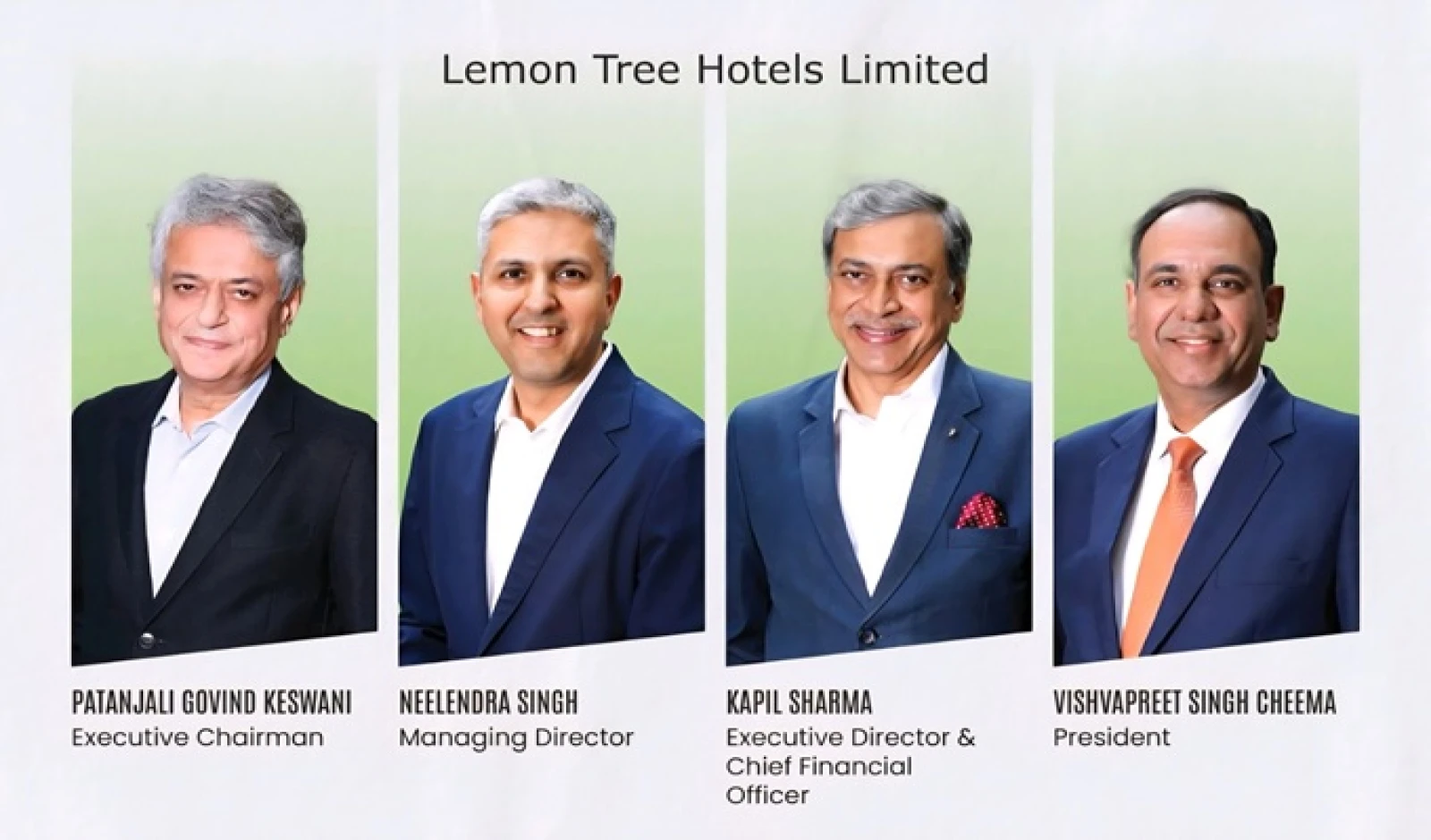 Lemon Tree Hotels Unveils New Leadership Team, Effective October 1
