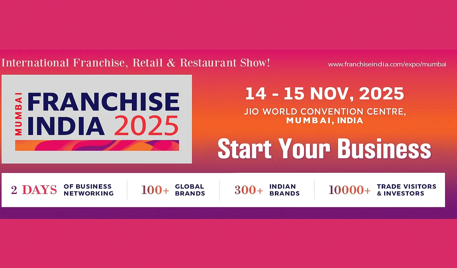 Asia’s Biggest Franchise Show Returns to Mumbai This November