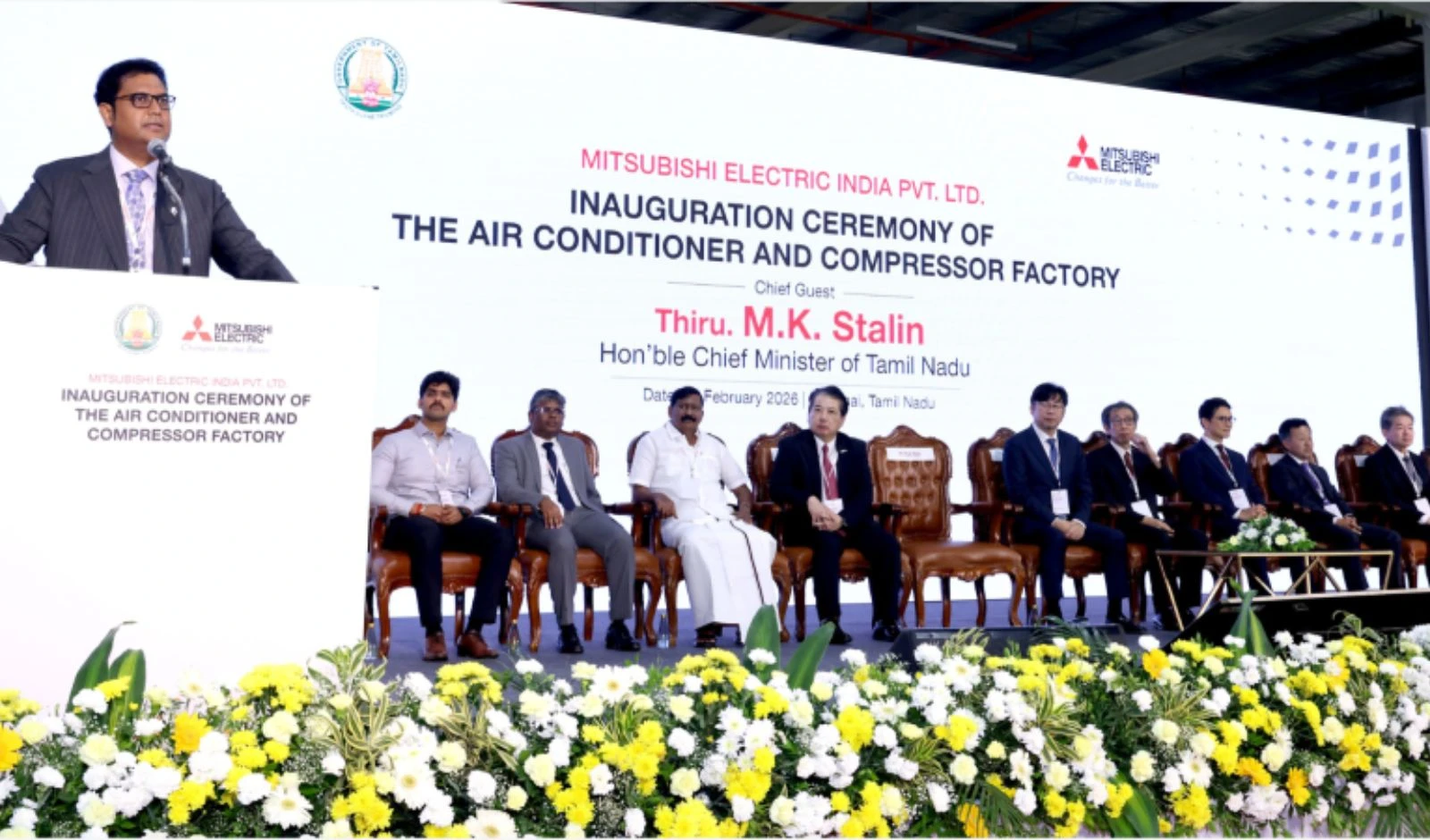 CM M K Stalin Inaugurates INR 2,100 Cr Mitsubishi Electric Facility in Chennai image