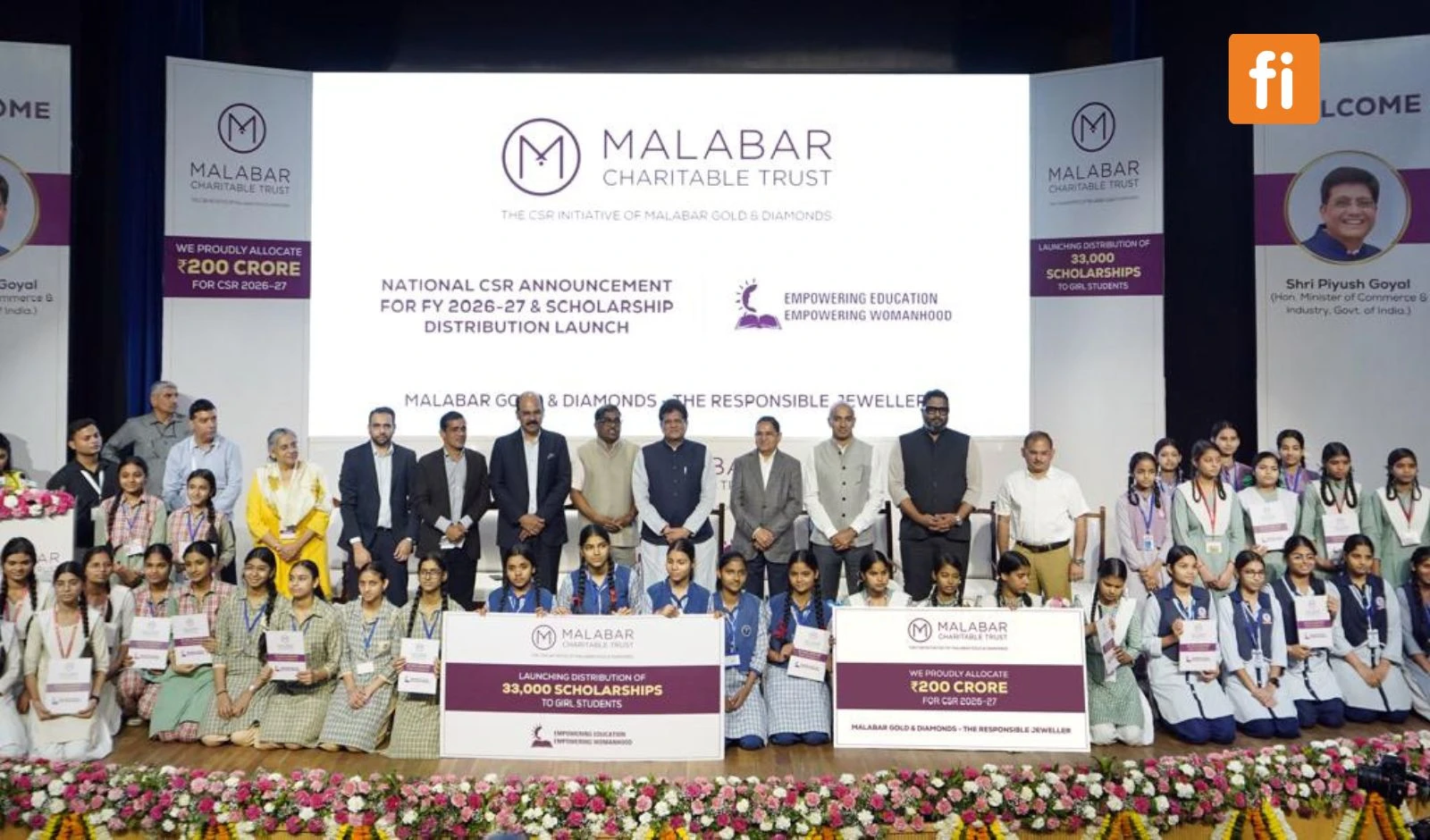 Union Minister Piyush Goyal Unveils Malabar Gold & Diamonds’ ₹200 Cr CSR Plan for FY27 image