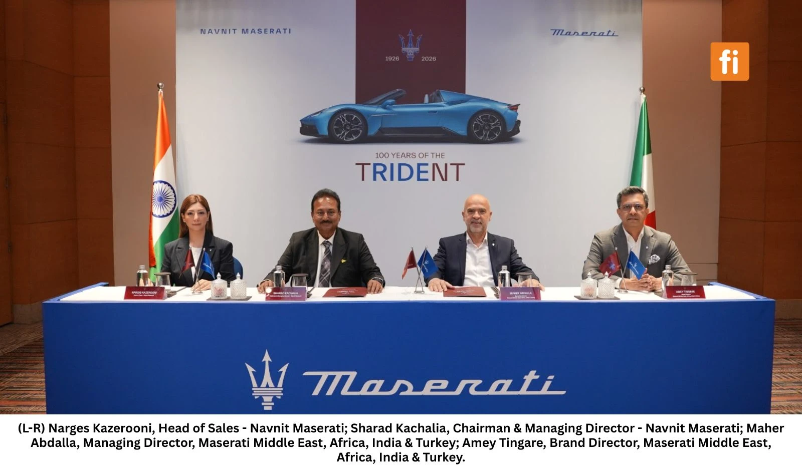 Maserati appoints Navnit Motors as its official partner for Western & Central India