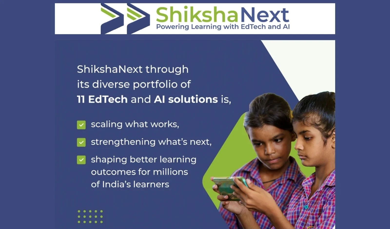 ShikshaNext ने चुने 11 EdTech और AI समाधान, 1.3 करोड़ बच्चों तक पहुंच का लक्ष्य image